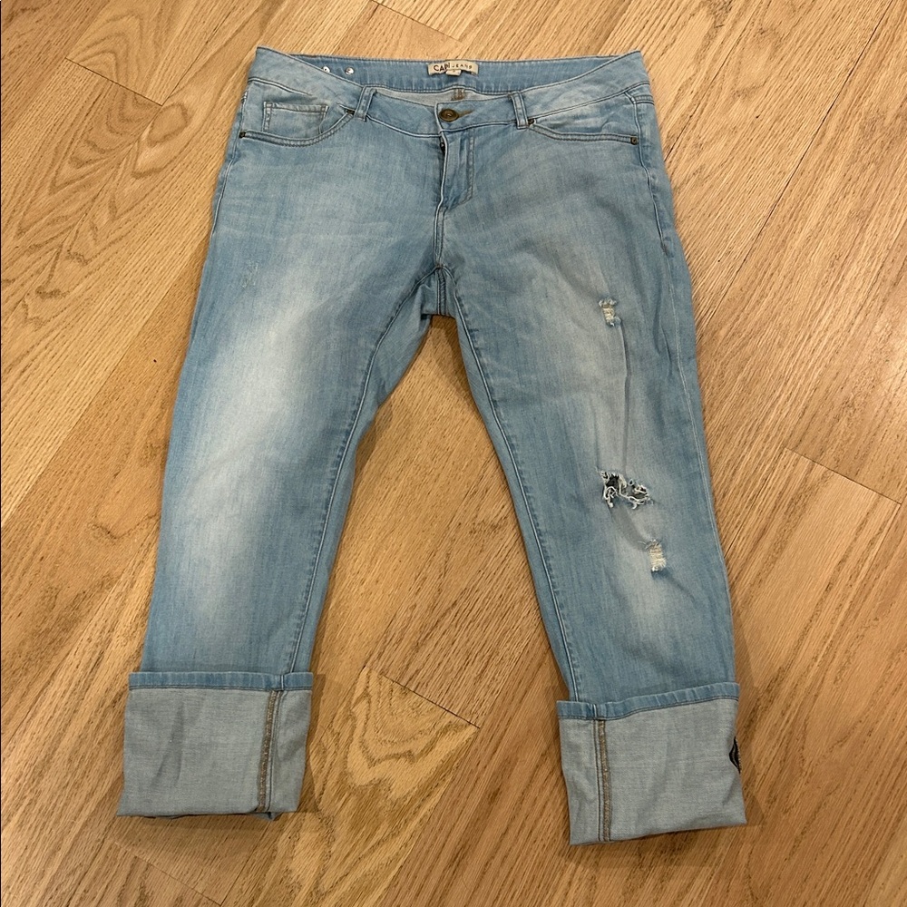 CAbi Light Blue Cropped Jeans